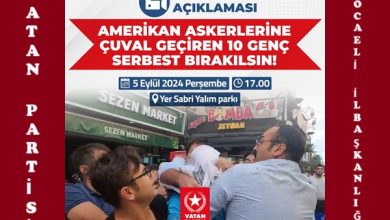 Vatan Partisi Kocaeli basın açıklaması