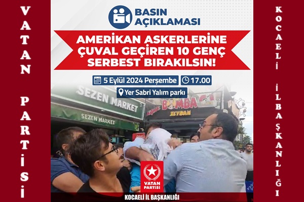 Vatan Partisi Kocaeli basın açıklaması