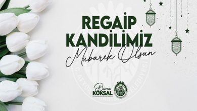 Burcu Köksalın regaip kandili kutlama mesajı