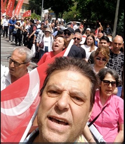 Kocaeli İl başkanı Vedat Olguntürk başkanlığındaki kafile Edirne Mitinginde