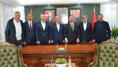 Şahin Talus ve yönetimi, Metehan Küpçü’ye yeni görevinde başarılar diledi
