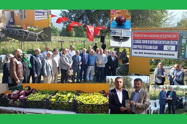 doğal tarım hasadı ve plaket töreni