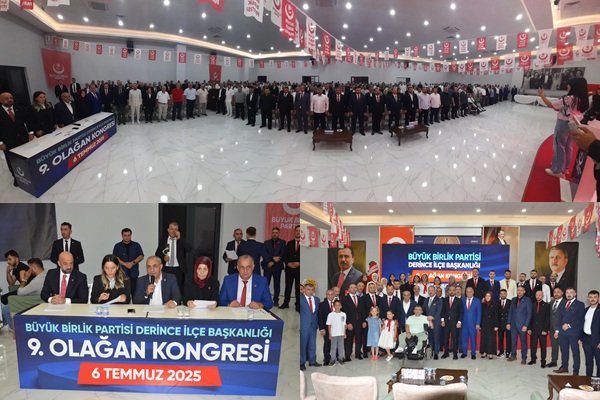 BBP Derince İlçe Başkanlığı 9. Olağan Kongresi Coşkuyla Gerçekleşti