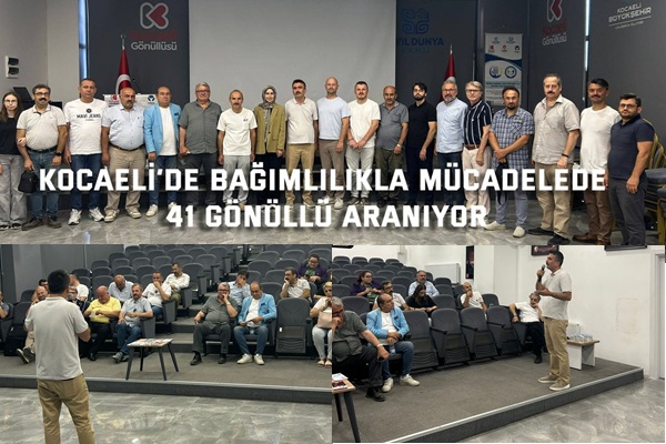 Kocaeli'de bağımlılıkla mücadelede 41 gönüllü aranıyor