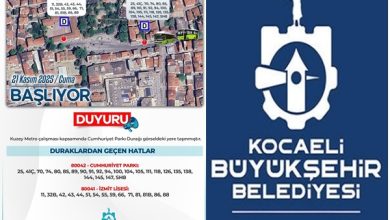 Cumhuriyet Parkı otobüs durağının yeri değiştirildi