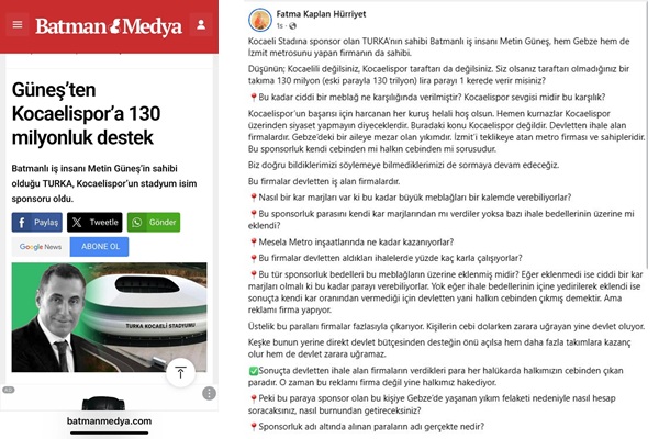 Fatma Başkan’dan 130 milyonluk sponsorluk için sert soru