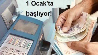 ATM’den Para Çekmede Yeni Dönem 1 Ocak’ta başlıyor