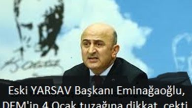 Eminağaoğlu DEM’in 4 Ocak Tuzağına Dikkat Çekti